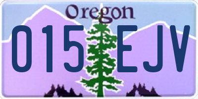 OR license plate 015EJV
