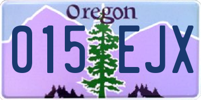 OR license plate 015EJX