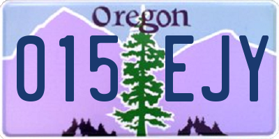 OR license plate 015EJY
