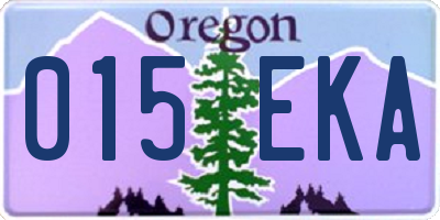 OR license plate 015EKA