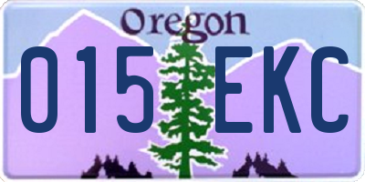 OR license plate 015EKC