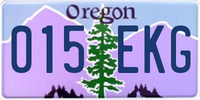 OR license plate 015EKG