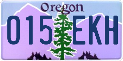 OR license plate 015EKH