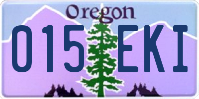 OR license plate 015EKI