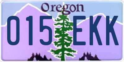 OR license plate 015EKK