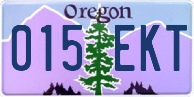 OR license plate 015EKT