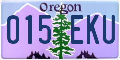 OR license plate 015EKU