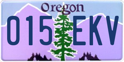 OR license plate 015EKV