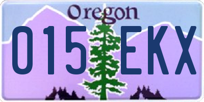 OR license plate 015EKX
