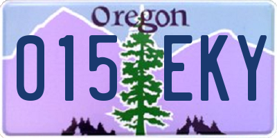 OR license plate 015EKY