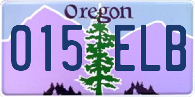 OR license plate 015ELB