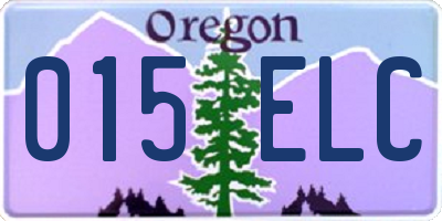 OR license plate 015ELC