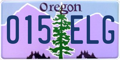 OR license plate 015ELG