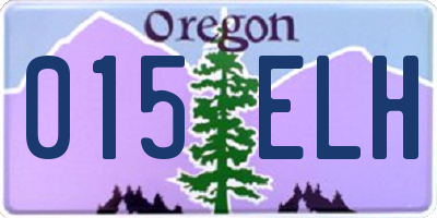 OR license plate 015ELH