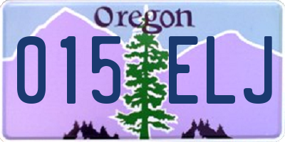 OR license plate 015ELJ