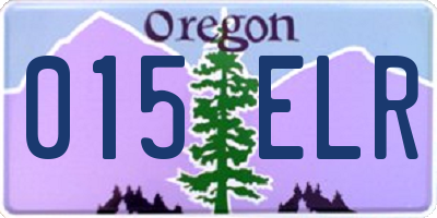 OR license plate 015ELR