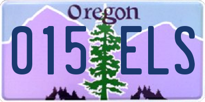 OR license plate 015ELS