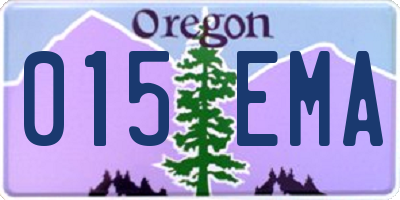 OR license plate 015EMA