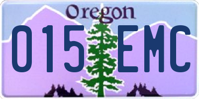 OR license plate 015EMC