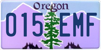 OR license plate 015EMF