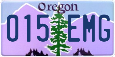 OR license plate 015EMG
