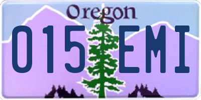 OR license plate 015EMI