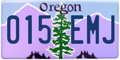 OR license plate 015EMJ