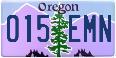 OR license plate 015EMN