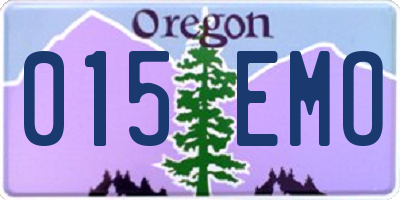 OR license plate 015EMO