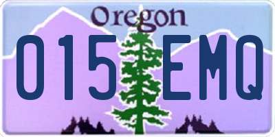 OR license plate 015EMQ