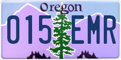 OR license plate 015EMR