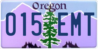 OR license plate 015EMT