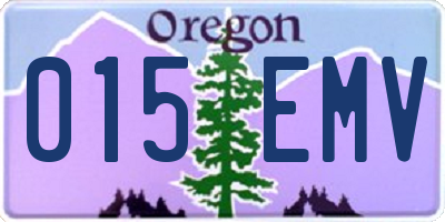 OR license plate 015EMV