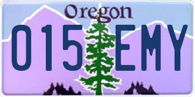 OR license plate 015EMY
