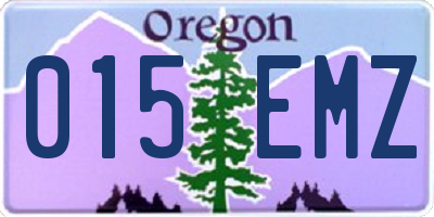 OR license plate 015EMZ