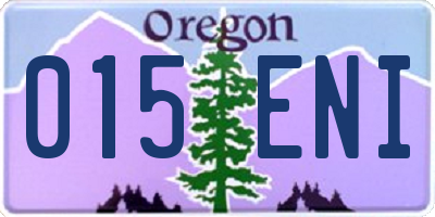 OR license plate 015ENI