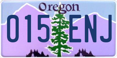 OR license plate 015ENJ
