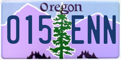 OR license plate 015ENN