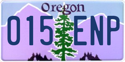OR license plate 015ENP