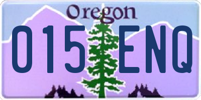 OR license plate 015ENQ