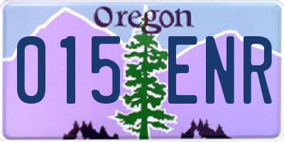 OR license plate 015ENR