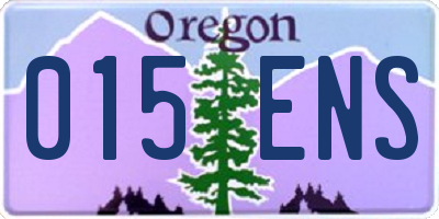 OR license plate 015ENS
