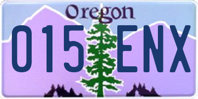 OR license plate 015ENX