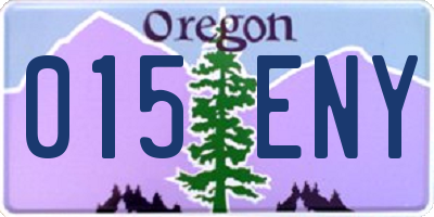 OR license plate 015ENY