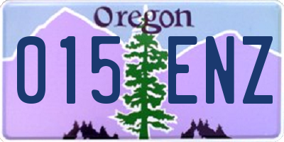 OR license plate 015ENZ