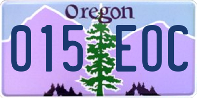 OR license plate 015EOC