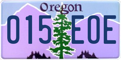 OR license plate 015EOE