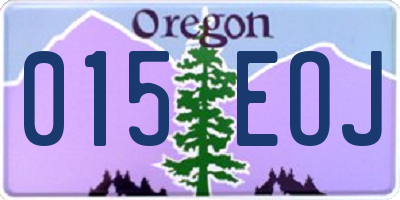 OR license plate 015EOJ