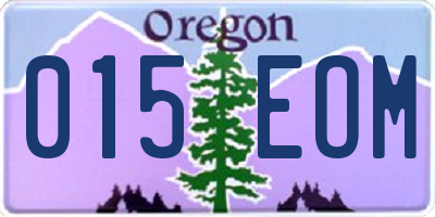 OR license plate 015EOM