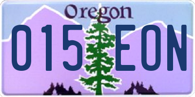 OR license plate 015EON